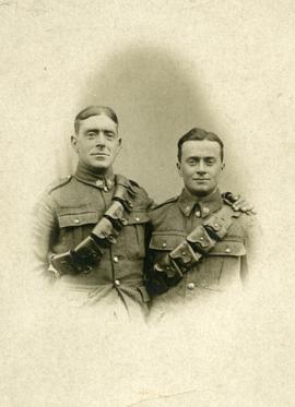 Portrait of two unidentified soldiers