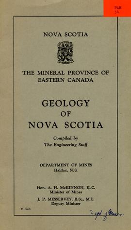 The Mineral province of Eastern Canada; Geology of Nova Scotia