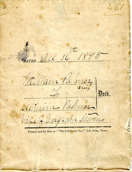 William and Almira Palmer land deed