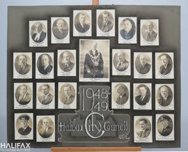 Photographic collage of Halifax City Council 1948-1949